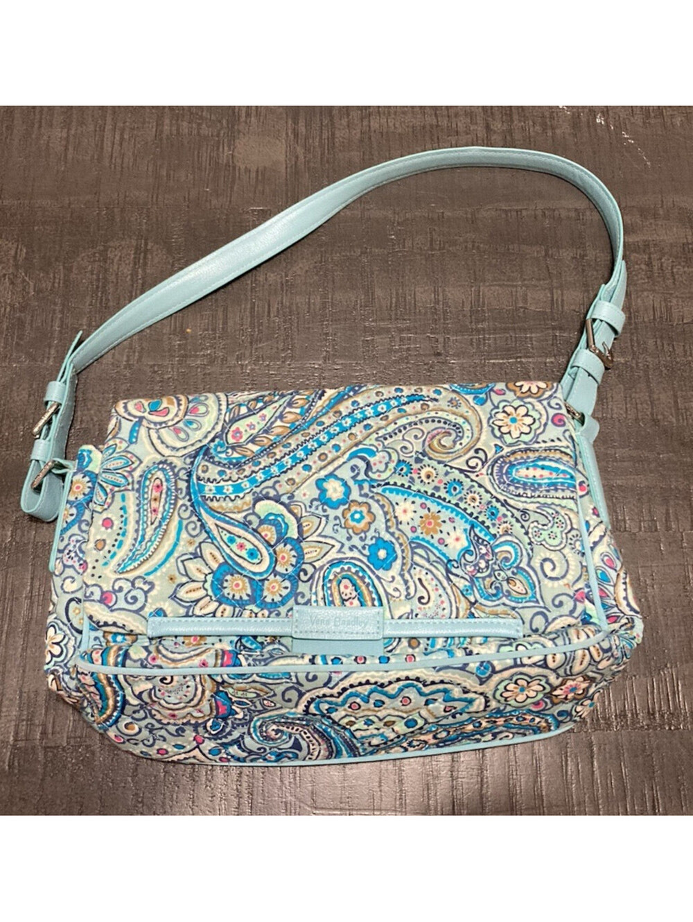 Vera Bradley Daisy Dot Paisley Handbag Shoulder Bag Mailbag Retired Quilted